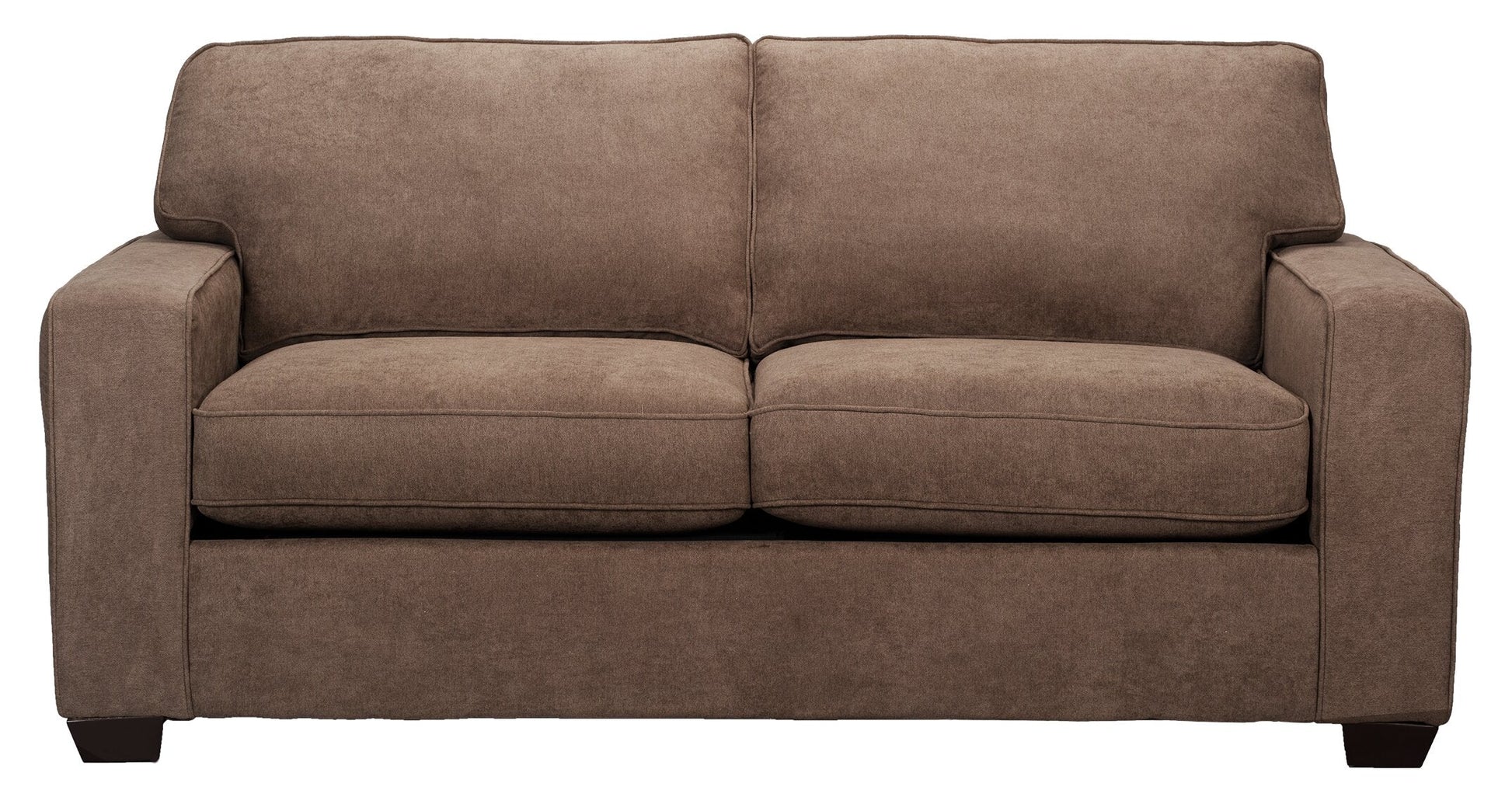 Made in Canada Fiona 74" Chenille Fabric Sofa with Track Arms - Mocha Brown | Sofa Fiona de 74 po fabriqué au Canada en tissu de chenille avec accoudoirs rectilignes - brun moka