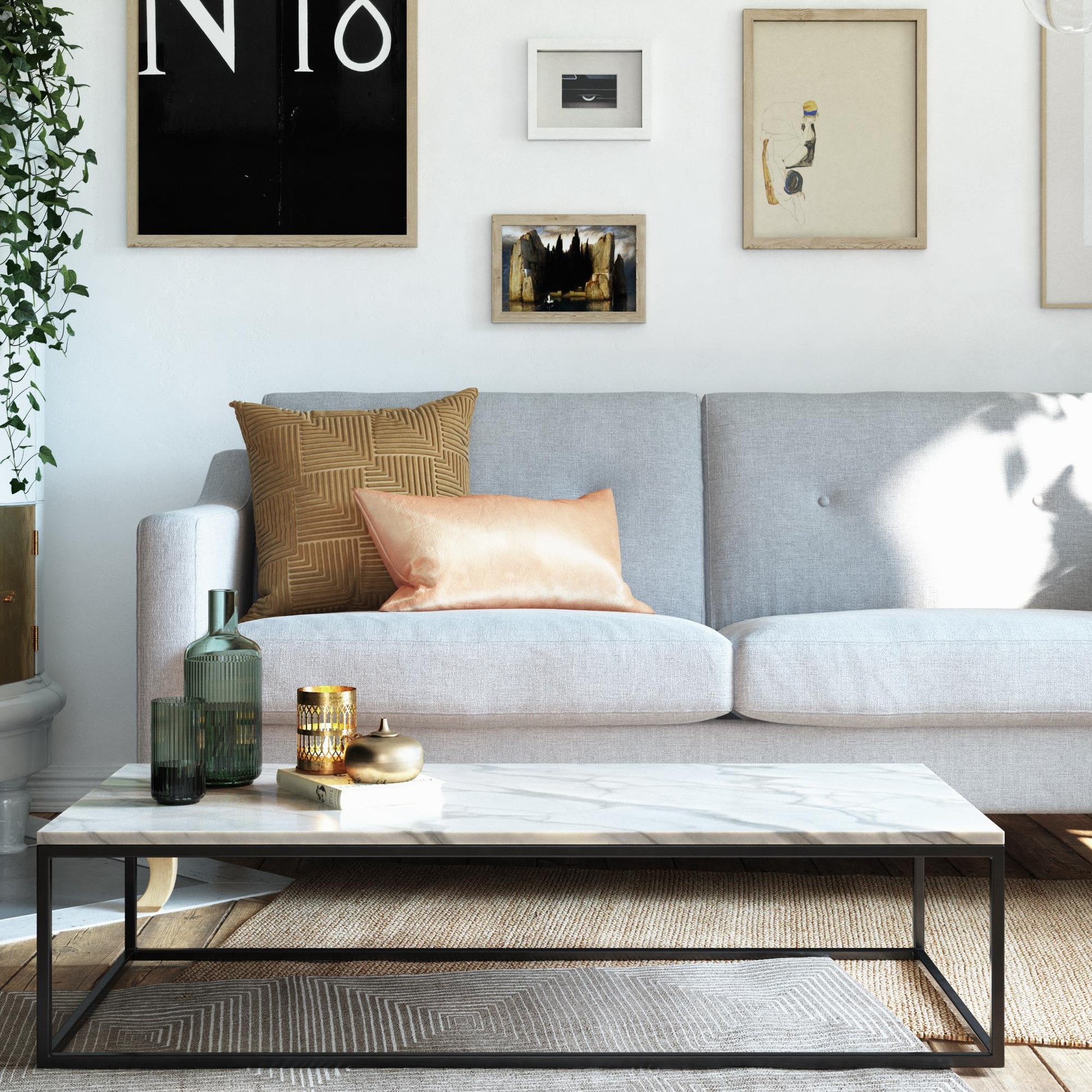 Mr. Kate Tess Linen Sofa - Light Grey|Sofa Tess de Mr. Kate en lin - gris clair