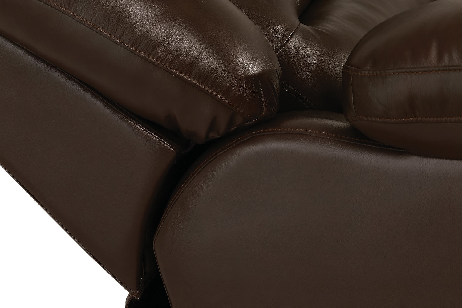 Toreno 42" Genuine Leather Rocker Reclining Chair - Brown | Fauteuil berçant inclinable Toreno de 42 po en cuir véritable - brun