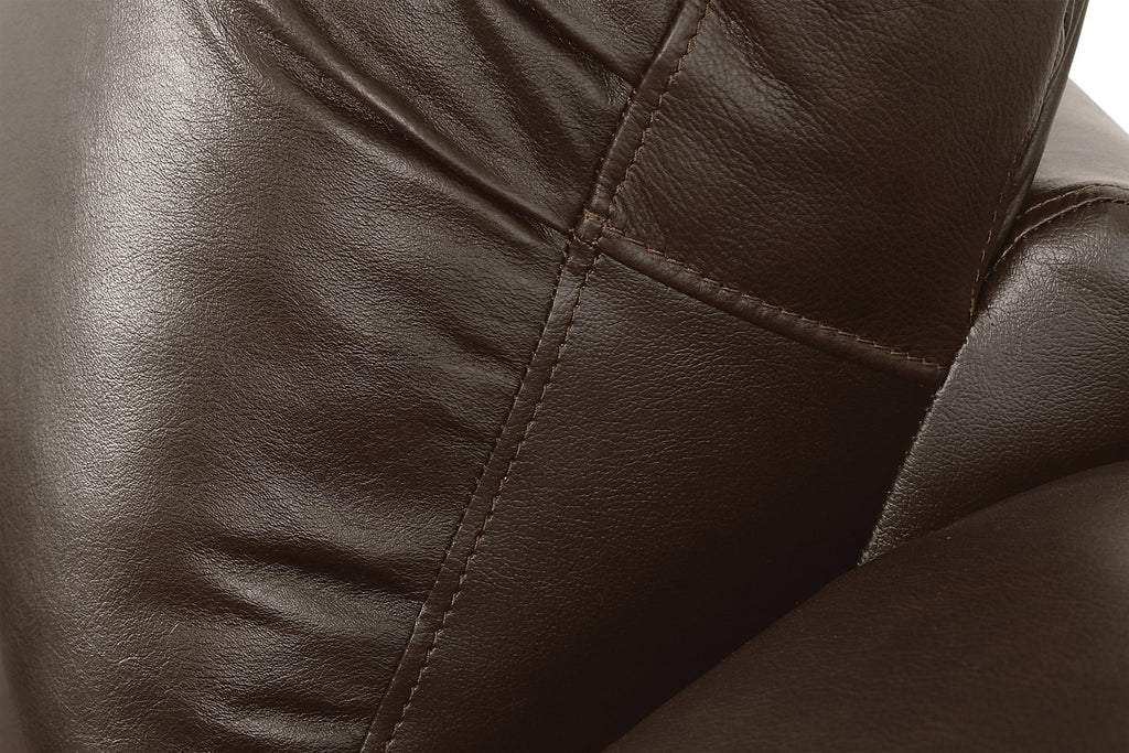 Toreno 42" Genuine Leather Rocker Reclining Chair - Brown | Fauteuil berçant inclinable Toreno de 42 po en cuir véritable - brun