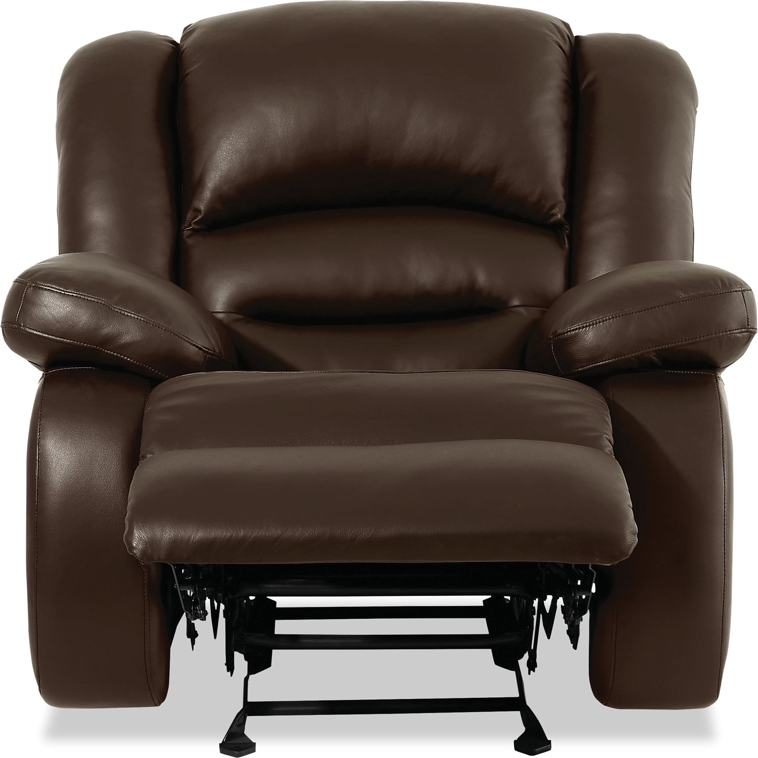 Toreno 42" Genuine Leather Rocker Reclining Chair - Brown | Fauteuil berçant inclinable Toreno de 42 po en cuir véritable - brun