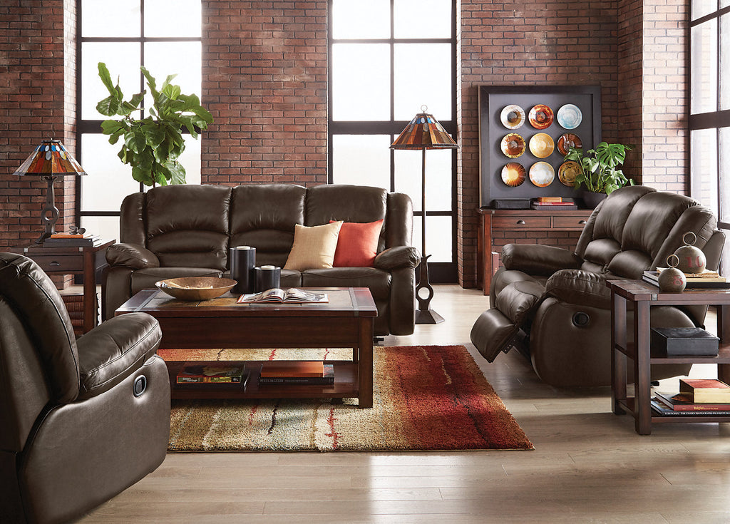 Toreno 42" Genuine Leather Rocker Reclining Chair - Brown | Fauteuil berçant inclinable Toreno de 42 po en cuir véritable - brun