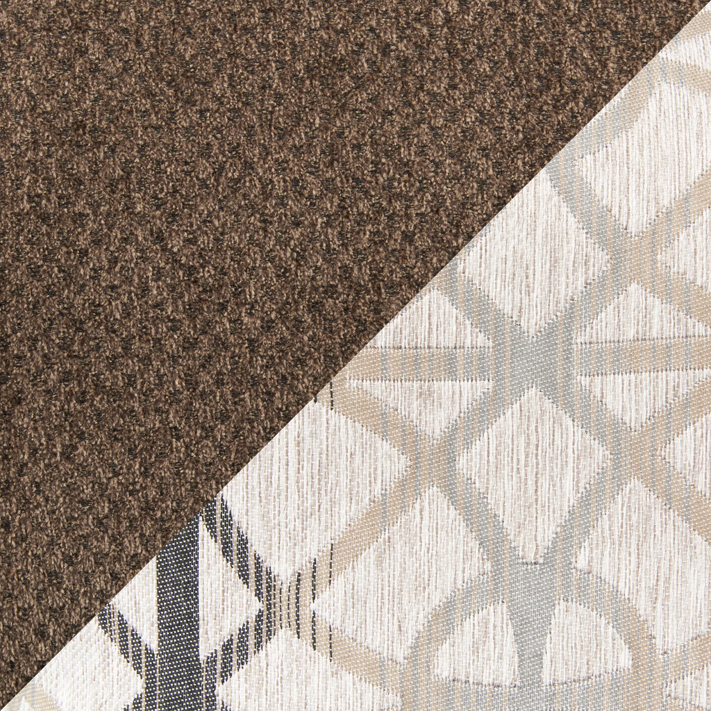 Made in Canada Febe 49" Chenille Fabric Chair with Flared Arms and Wood Legs - Brown | Fauteuil Febe de 49 po fabriqué au Canada en tissu de chenille avec accoudoirs évasés et pattes en bois - brun