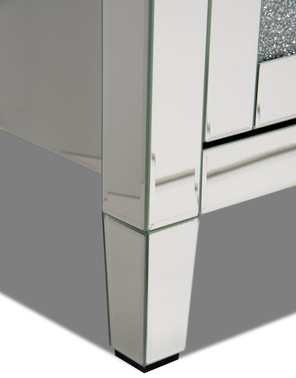Margo 59" Glam Electric Fireplace TV Stand with Storage and Cable Management for TVs up to 65"- Sil|Meuble pour téléviseur somptueux Margo de 59 po avec foyer électrique, rangement et système de gesti
