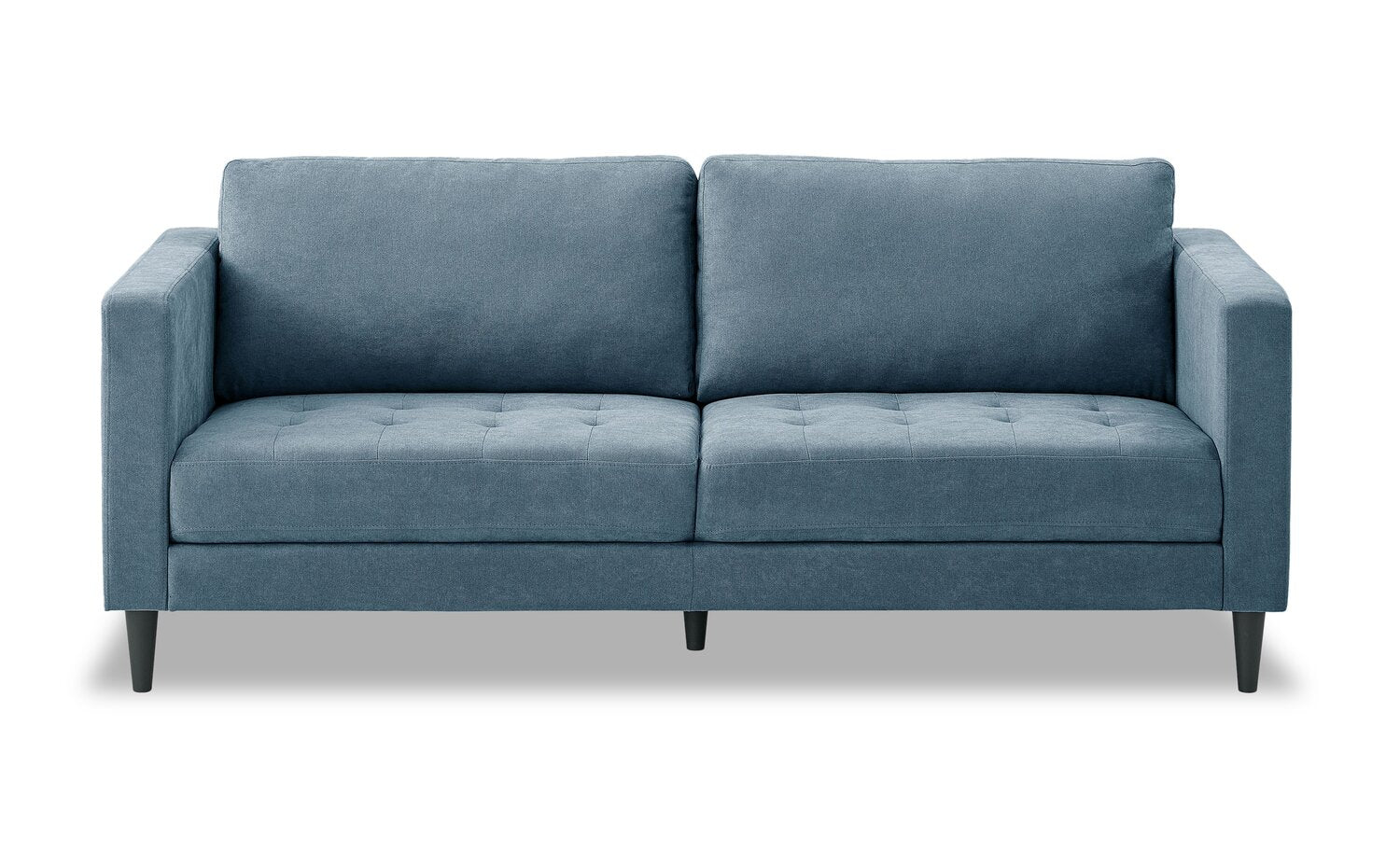 Metro 78" Fabric Sofa with Tufted Seat Cushions and Reversible Back Cushions - Denim Blue | Sofa Metro de 78 po en tissu avec coussins de siège capitonnés et coussins de dossier réversibles - bleu denim