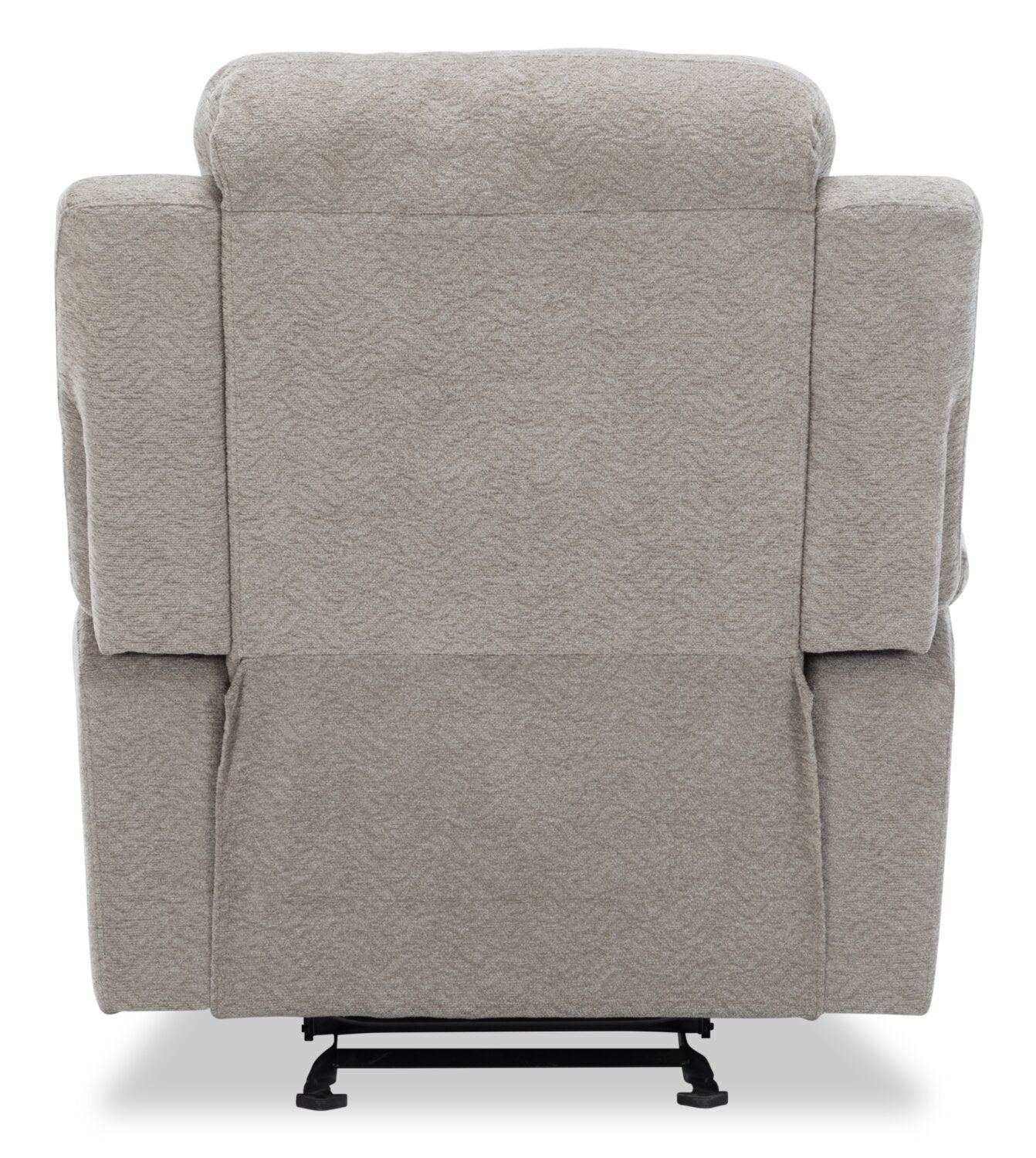 Bennett 37.01" Chenille Fabric Glider Reclining Chair - Lisco Dove Grey | Fauteuil coulissant inclinable Bennett de 37,01 po en tissu de chenille - gris tourterelle lisco