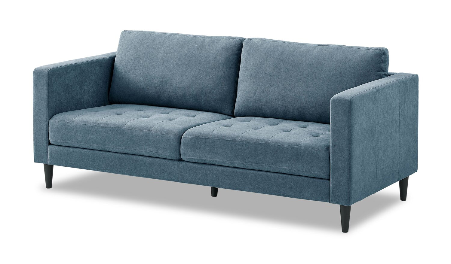 Metro 78" Fabric Sofa with Tufted Seat Cushions and Reversible Back Cushions - Denim Blue | Sofa Metro de 78 po en tissu avec coussins de siège capitonnés et coussins de dossier réversibles - bleu denim