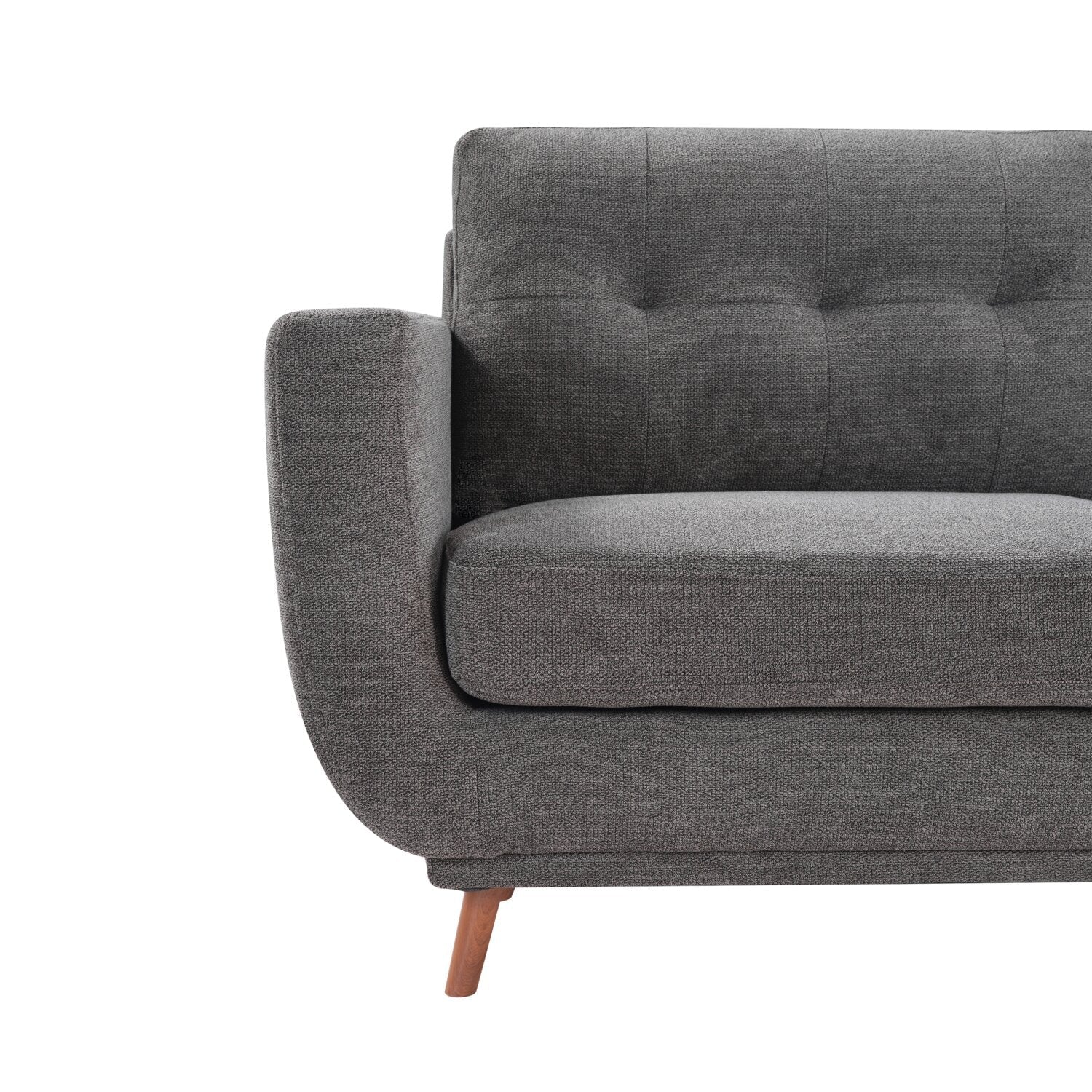 Cosmo 80" Fabric Sofa with Tufted Back Cushions - Charcoal | Sofa Cosmo de 80 po en tissu avec coussins de dossier capitonnés - anthracite