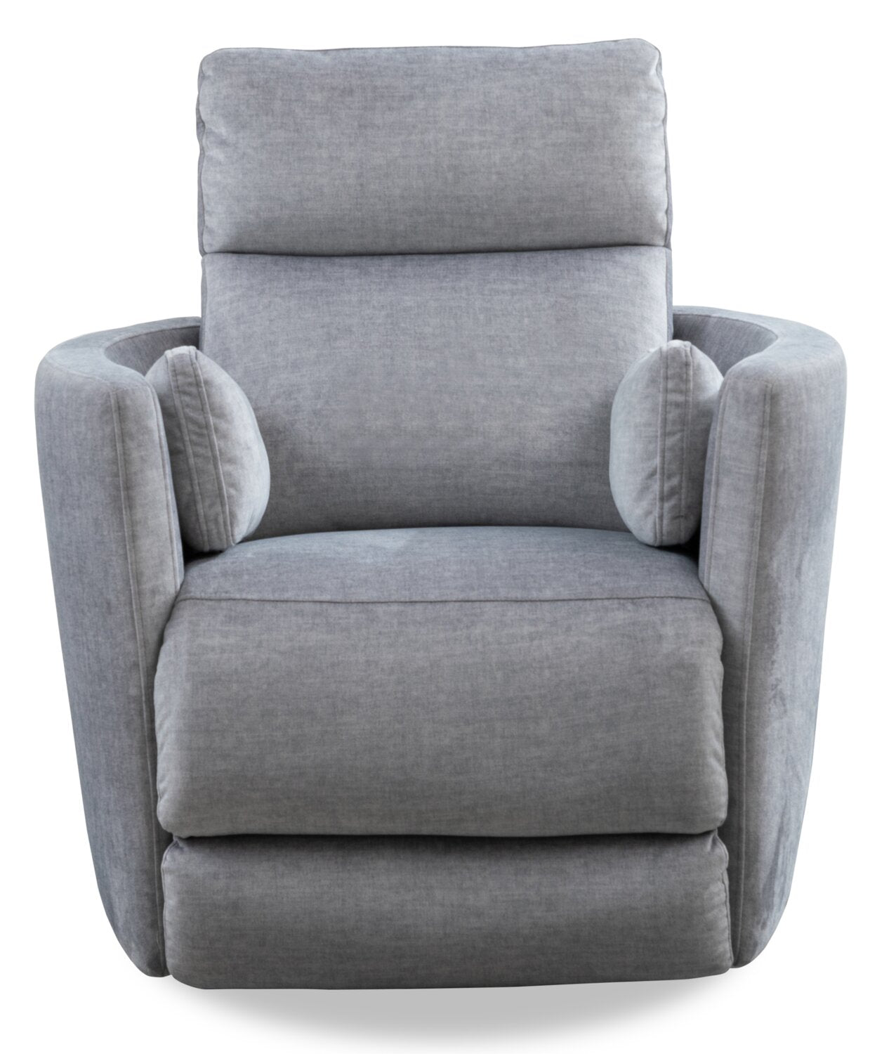 Ember 36" Fabric Swivel Power Reclining Chair - Silver Cotton | Fauteuil pivotant à inclinaison électrique Ember de 36 po en tissu - coton argenté
