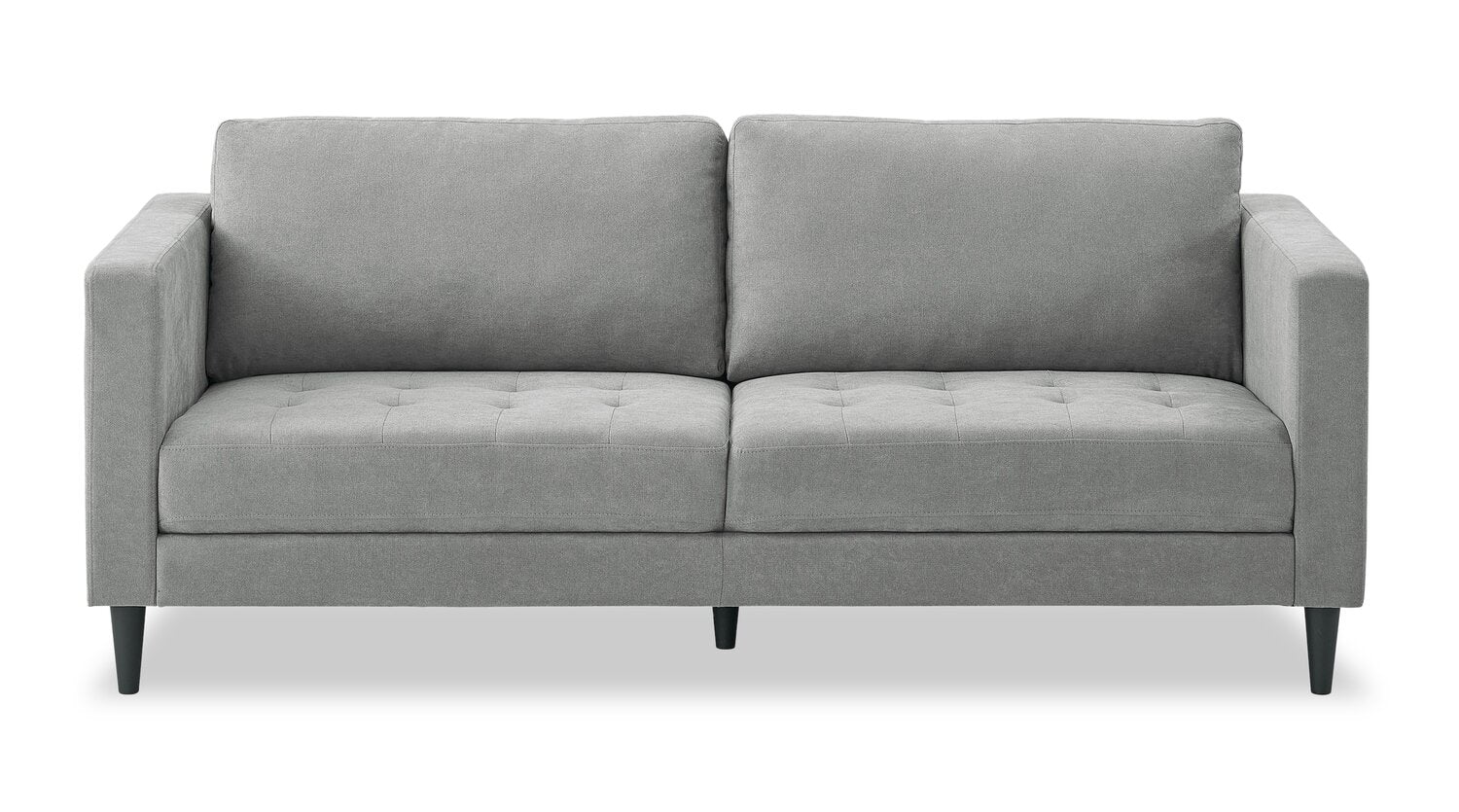 Metro 78" Fabric Sofa with Tufted Seat Cushions and Reversible Back Cushions - Grey | Sofa Metro de 78 po en tissu avec coussins de siège capitonnés et coussins de dossier réversibles - gris