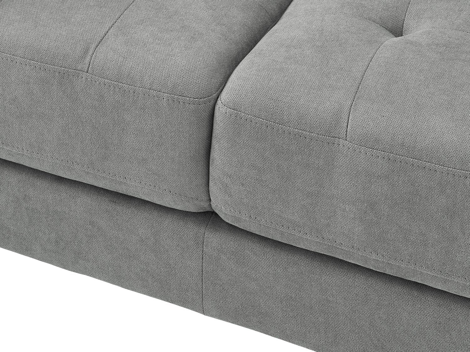Metro 78" Fabric Sofa with Tufted Seat Cushions and Reversible Back Cushions - Grey | Sofa Metro de 78 po en tissu avec coussins de siège capitonnés et coussins de dossier réversibles - gris