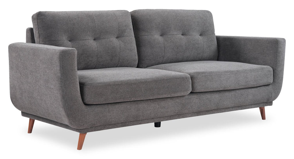Cosmo 80" Fabric Sofa with Tufted Back Cushions - Charcoal | Sofa Cosmo de 80 po en tissu avec coussins de dossier capitonnés - anthracite