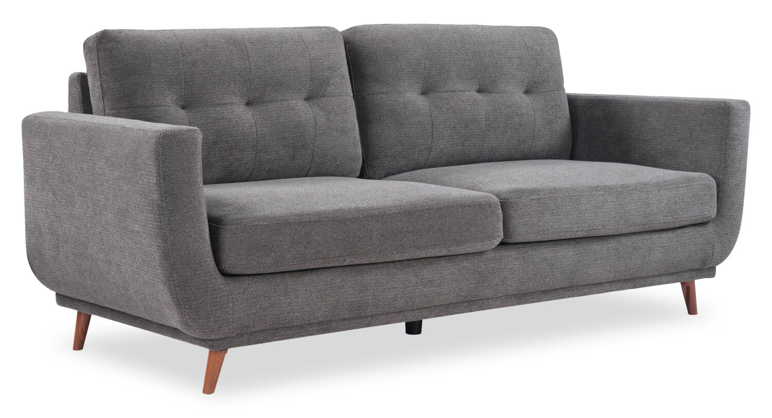 Cosmo 80" Fabric Sofa with Tufted Back Cushions - Charcoal | Sofa Cosmo de 80 po en tissu avec coussins de dossier capitonnés - anthracite