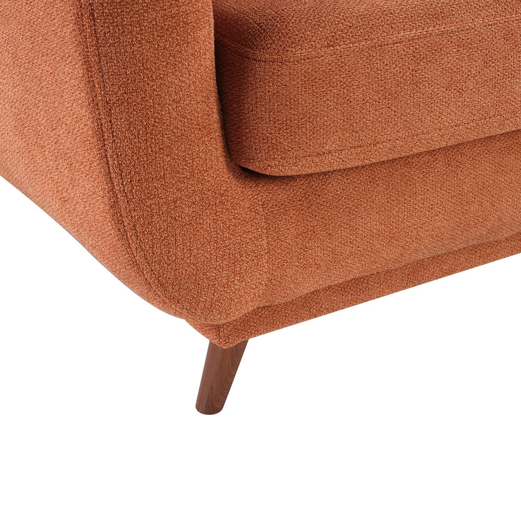 Cosmo 80" Fabric Sofa with Tufted Back Cushions - Orange | Sofa Cosmo de 80 po en tissu avec coussins de dossier capitonnés - orangé
