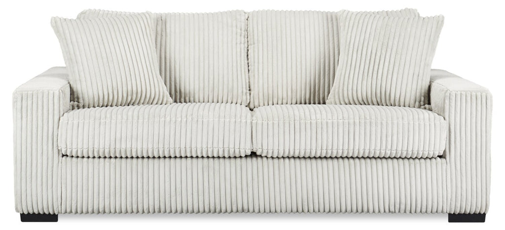 Willow 87" Light Grey Fabric Sofa with Track Arms and Reversible Seat and Back Cushions | Sofa Willow de 87 po en tissu gris clair avec accoudoirs rectilignes et coussins de siège et de dossier réversibles | WILLGYSF
