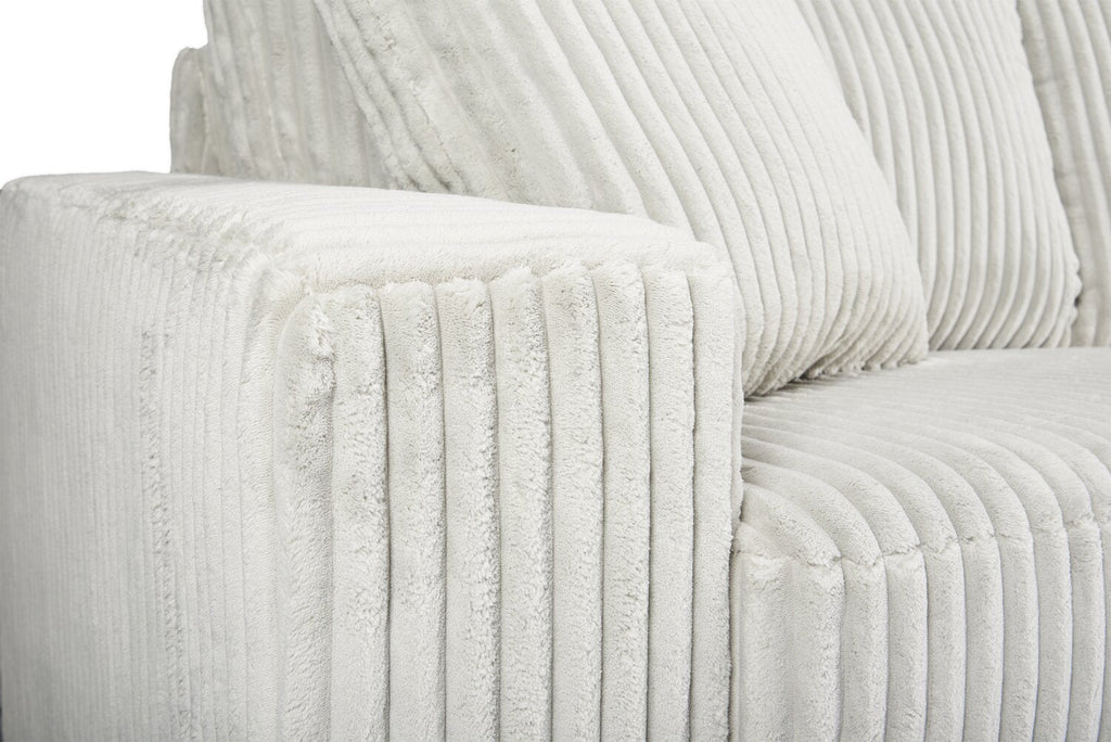 Willow 87" Light Grey Fabric Sofa with Track Arms and Reversible Seat and Back Cushions | Sofa Willow de 87 po en tissu gris clair avec accoudoirs rectilignes et coussins de siège et de dossier réversibles | WILLGYSF