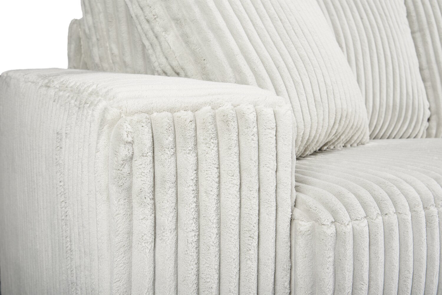 Willow 87" Light Grey Fabric Sofa with Track Arms and Reversible Seat and Back Cushions | Sofa Willow de 87 po en tissu gris clair avec accoudoirs rectilignes et coussins de siège et de dossier réversibles | WILLGYSF