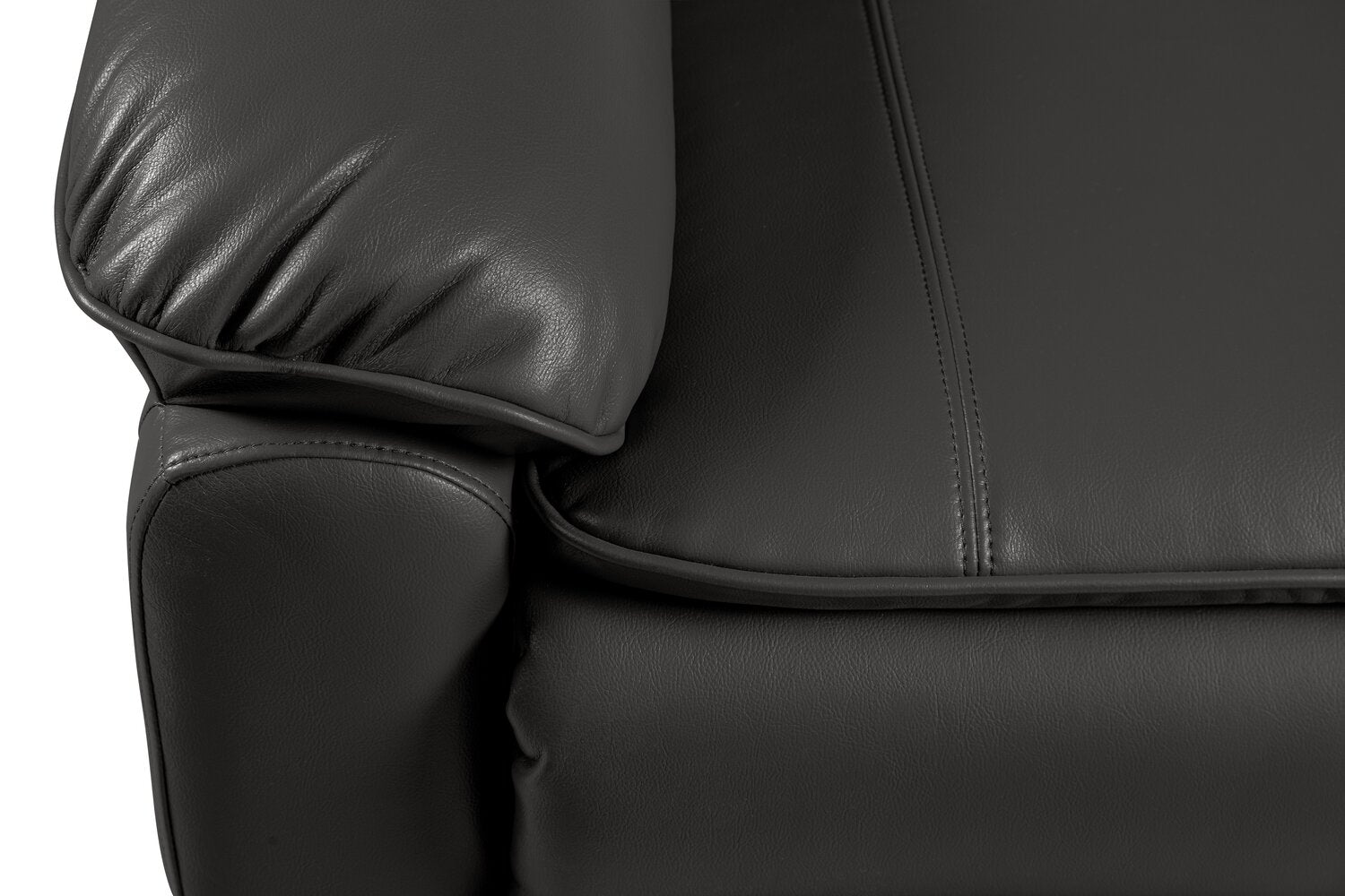 Chandler 37" Leather-Look Fabric Reclining Chair - Grey | Fauteuil inclinable Chandler de 37 po en tissu d’apparence cuir - gris